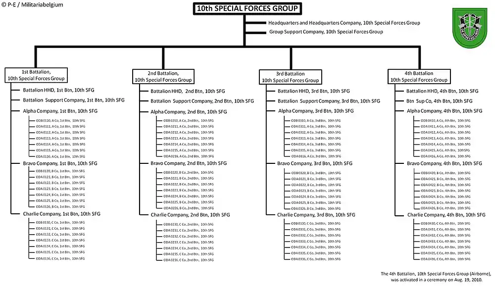 Current structure of the 10th SFG (A)