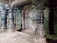 Inner mandapa pillars, Jaina artwork in the lower sections