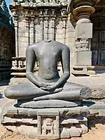 Damaged idol of Mahavira, the original mulnayaka idol