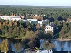 View of Ulbroka over the Lake of Ulbroka