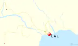 Nadzab is located in Lae