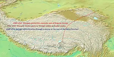 Mongol invasion of Tibet in 1240