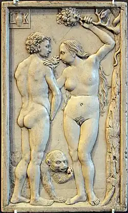 Adam and Eve (Fall of Man), 1514 by Ludwig Krug, Bode-Museum Berlin