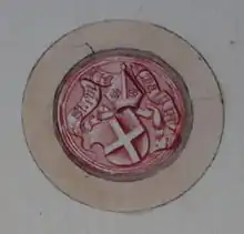 Bishop Oskuld's seal of 1524 from Stavanger