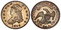 Capped Bust quarter, 1822