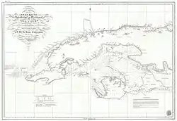 1837 map of western Cuba showing Cabo San Antonio