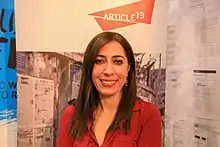 Nurcan Baysal at a PEN International event in London