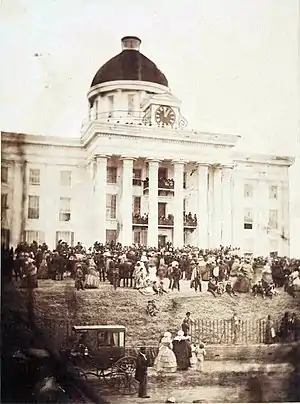 Image 6The inauguration of Jefferson Davis in Montgomery on February 18, 1861. (from History of Alabama)