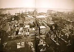 1870 photo from the top of the tower toward the Delaware River