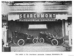 1903 Searchmont Type VI and VII, New York Auto Show display - Cycle and Automobile Trade Journal