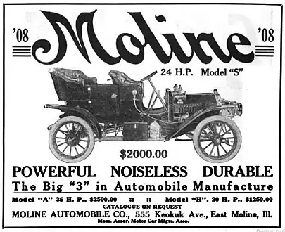 1908 Moline Model S Touring