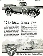 1921 Ogren Advertisement in Motor Age Magazine