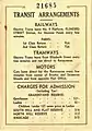 Back cover showing Railway & Entrance charges