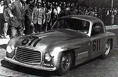 1948 Ferrari 166 S No. 003S, berlinetta coachwork by Carrozzeria Allemano, at the 1949 Mille Miglia