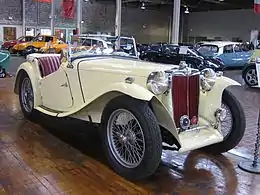 1949 MG TC open two-seater marketed in USA as a roadster