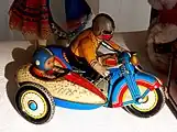 Image 17Motorcycle clubs became more prominent in the 1950s. Pictured is a vintage 1950s motorcycle toy.  (from 1950s)