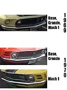 1969–1970 Mustang front end comparison