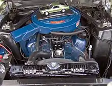 A 351 Windsor V8 engine from a 1969 Ford Mustang. The Ranchero's installation was similar.