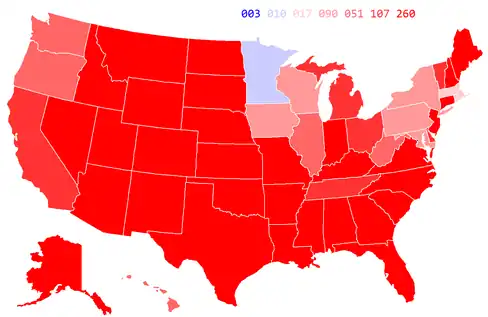 Margin of victory by state