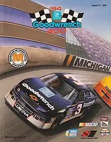 The 1994 GM Goodwrench Dealer 400 program cover, featuring Dale Earnhardt.