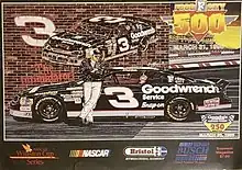 The 1996 Food City 500 program cover, featuring Dale Earnhardt. Artwork by Sam Bass.