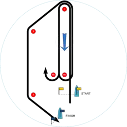 Olympic course ZI.S(Start) - 1 - 4G - 1 - 2 - 3 - F(Finish reaching)