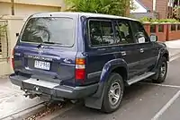 Toyota Land Cruiser 40th Anniversary (HZJ80; post-facelift, rear view)