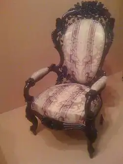 Rococo Revival Armchair (c. 1850-1863), attributed to John Henry Belter, Baltimore Museum of Art, Baltimore, Maryland.