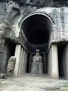 Chaitya with stupa, Cave IV (4), Aurangabad Caves.