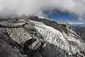 Glacier on top of the mountain