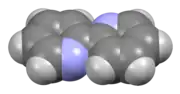 Space-filling model of the 2,2′-bipyridine molecule