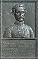 Bronze relief portrait of Colonel Samuel A. Holmes at Vicksburg National Military Park