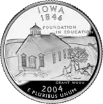 Iowa quarter dollar coin