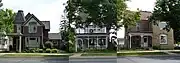 West Main Street Houses, from left to right 417, 429, and 453 W. Main St.