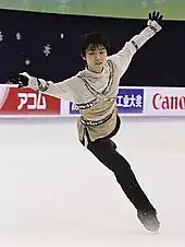 Hanyu in his free skate at the 2011 Cup of China