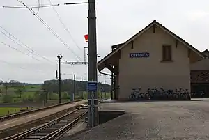 Single-story building with gabled roof