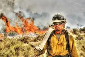 Firefighter working the Lava Fire