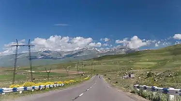 The landscape as seen from the M-2 Motorway between Goris and Shaki