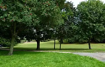 from Green Hill, road leading to Repository Woods