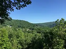 View of Bloomington from West Virginia Route 46 across the North Branch Potomac River in Mineral County, West Virginia