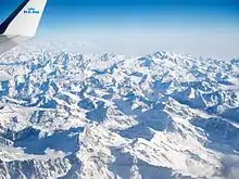 Image 33Aerial view of the Pennine Alps, the second-highest range of the Alps (from Alps)