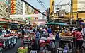 Street food vendors in front of Talat Khao (ตลาดเก่า) or Old Market side of Yaowarat Road