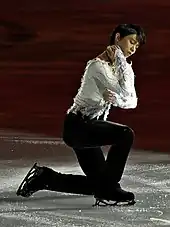 Hanyu performing to "Notte Stellata" at the exhibition gala of the 2019 Grand Prix Final in Turin