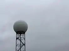 A featureless gray stratus cloud.