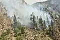 Grizzly Creek Fire burning in Glenwood Canyon on August 23