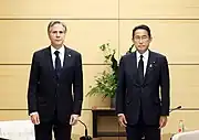 Secretary Blinken with Japanese Prime Minister Fumio Kishida in Tokyo, July 2022