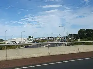 Takanini seen from the Auckland Southern Motorway