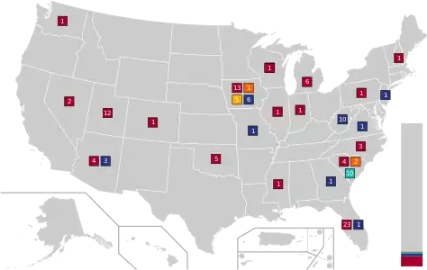 Endorsements by incumbent Republicans in upper state legislative bodies.  Endorsed Ron DeSantis (80)  Endorsed Donald Trump (24)  Endorsed Tim Scott (10) (withdrawn)  Endorsed Nikki Haley (3)  Endorsed Vivek Ramaswamy (1) (withdrawn)