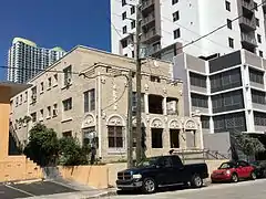 A former  apartment building on SW 9th Street, built in 1925, which is currently the site of a new luxury condominium called Smart Brickell.