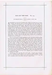 23 10 1875 Vanity Fair text for Admiral John Hay